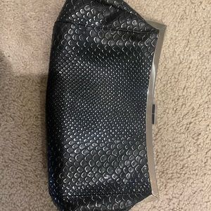Black and silver clutch purse
